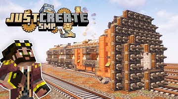 I built a MEGA construction train in Minecraft Create Mod! [#12]