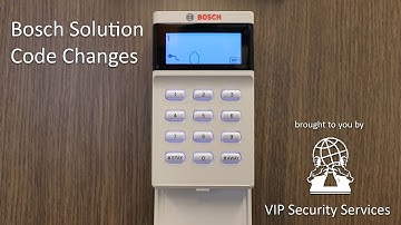 BOSCH: How to change codes on Bosch Solution Alarm Systems