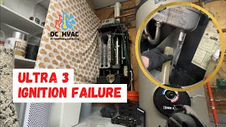 Weil McLain Ultra 3 Ignition Failure! Filthy Heat Exchanger, Plugged Condensate Trap, Dirty Ignitor!
