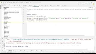Python Tutorial connecting Database