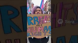 Trans protester #brainrot #funny #gay