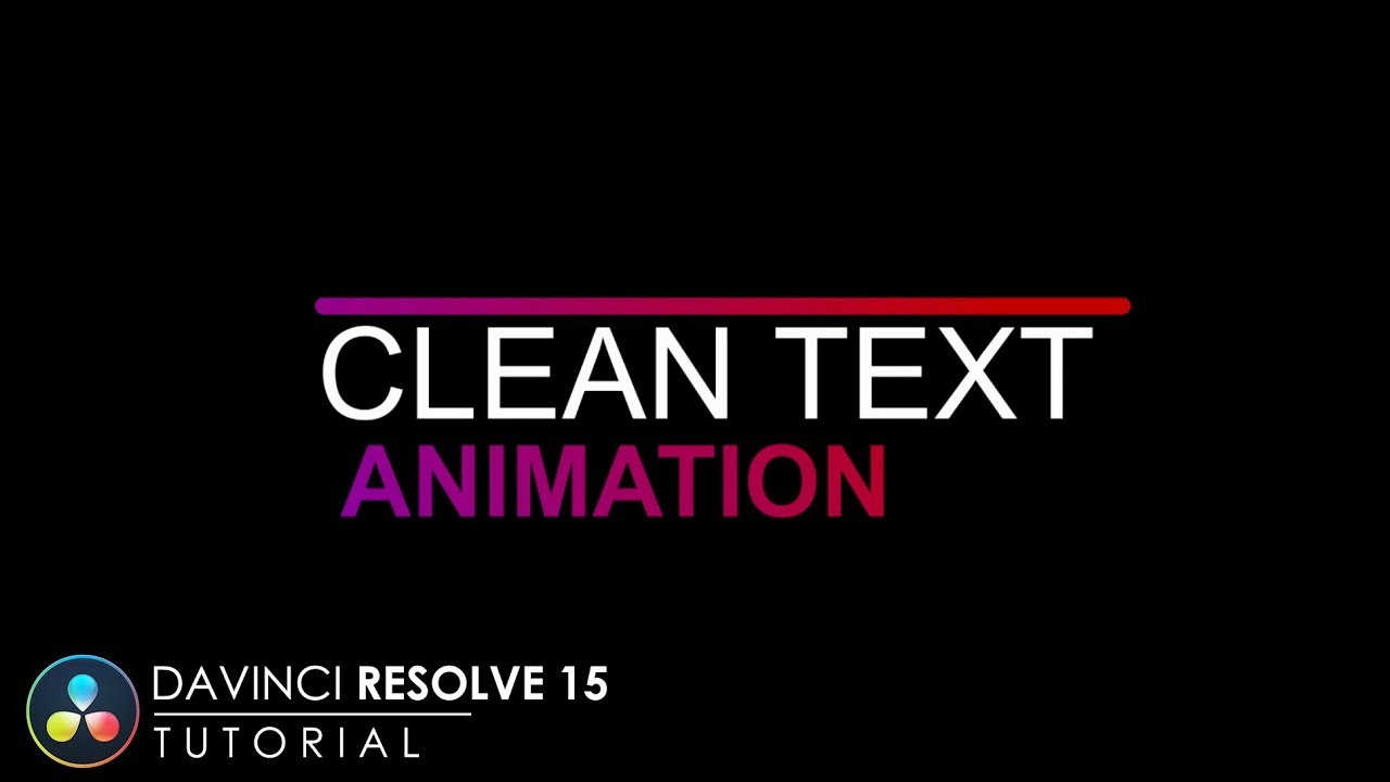 Clean Text Animation in DaVinci Resolve 15 | DaVinci Resolve 15 Tutorial -  YouTube