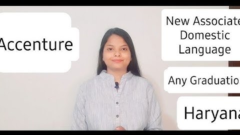 Accenture:- New Associate-Domestic Language