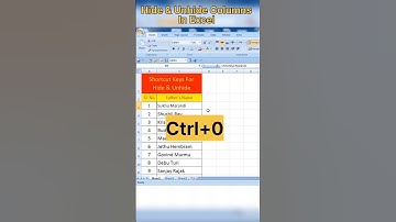 excel tutoring || hide & unhide columns in excel #shorts #exceltutorial