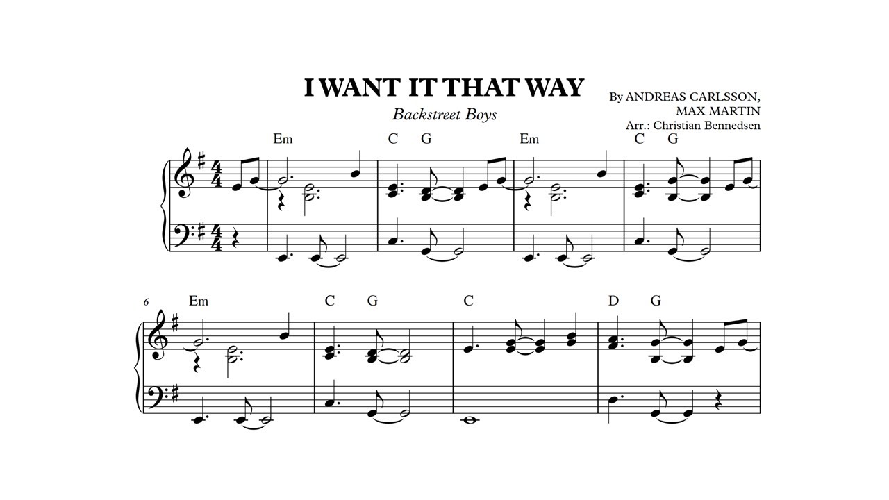 I Want It That Way - Piano - YouTube