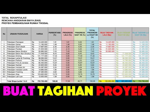 CARA MEMBUAT PROGRESS PEKERJAAN | TAGIHAN PROYEK