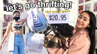 come thrift with me + try-on haul *trendy*