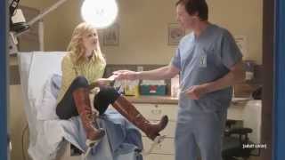 Fiddling With Her Tan Knee Boots on 'Childrens Hospital'