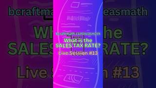 TEAS Math Practice Question - How to find sale tax rate (percentage). #craftmath #atiteas
