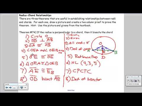 Geometry Honors 10.1 The Circle - YouTube