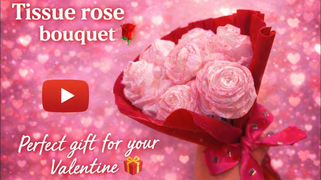 Tissue Rose Bouquet tutorial🌹| How to make paper rose bouquet | Diy Paper Rose