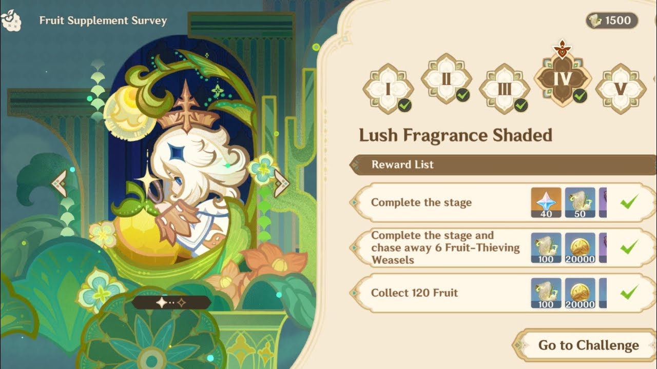 Fruit Supplement Survey Event: IV | Genshin Impact