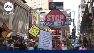 Climate change protesters hit the streets of New York