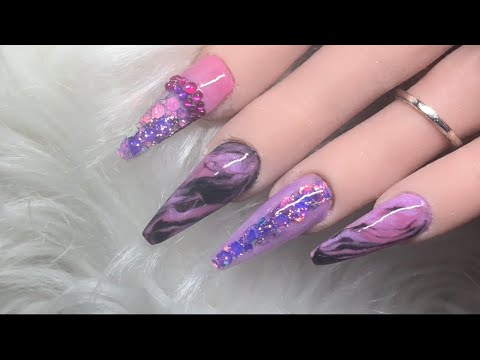 Bright Pastel Marble Nails | Watercolor Nails | The Nailest