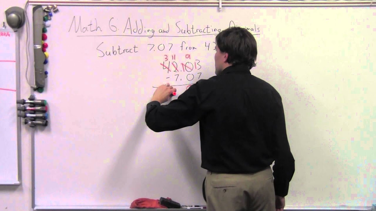 Math 6: Adding and Subtracting Decimals - YouTube