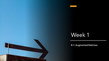 8.1: Augmented Matrices