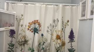 Waterproof Vintage Floral Garden Shower Curtain w Nice Print