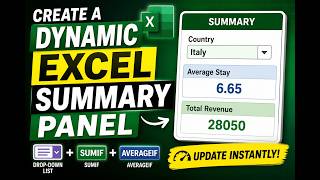 Create a Dynamic Excel Summary Panel in Minutes