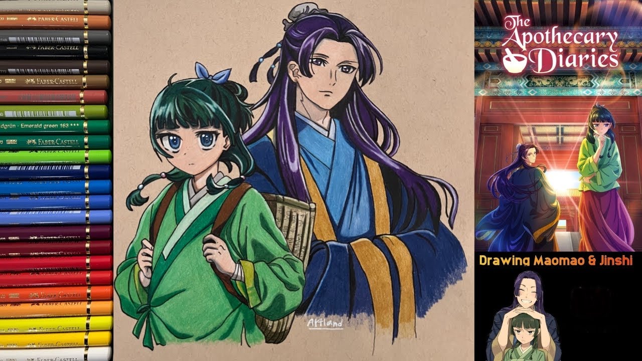 Drawing The Apothecary Diaries | step by step | Maomao and Jinshi