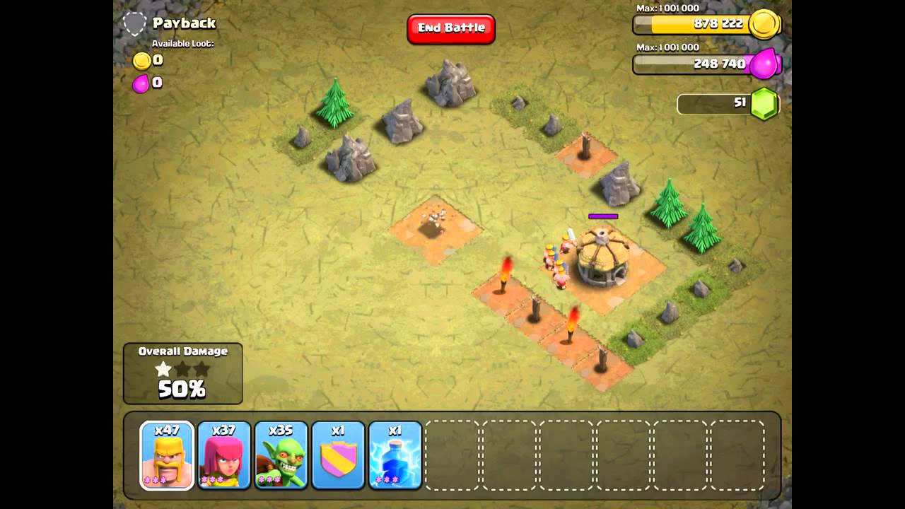 Clash of clans Single Player Series lvl1 Payback - YouTube