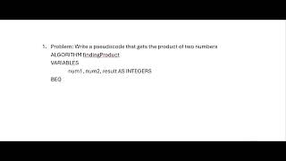 Writing a simple pseudocode #2 CSEC IT