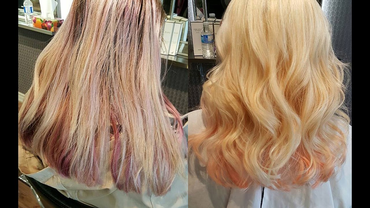 1. Balayage Blonde and Pink Highlights - wide 5