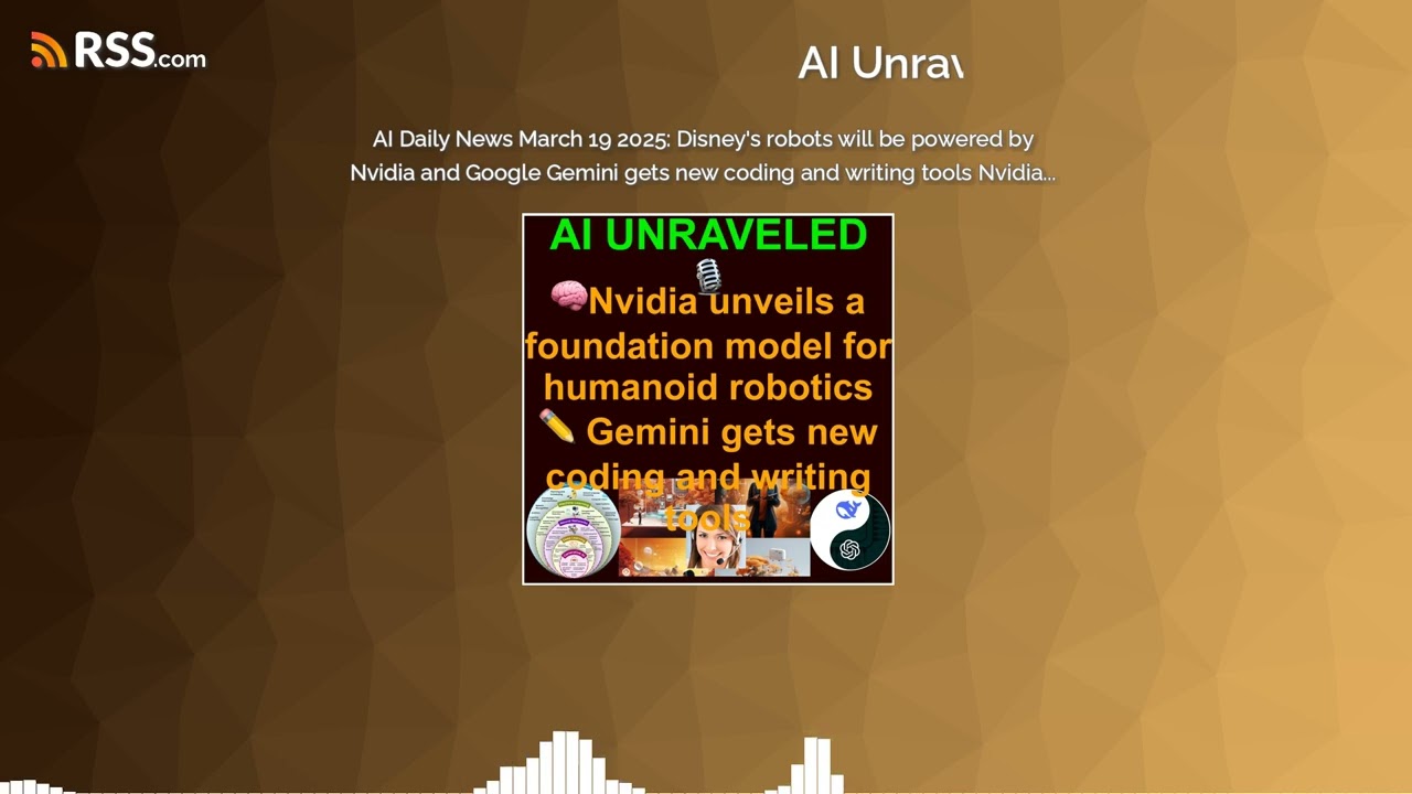 AI Daily News March 19 2025: 🥰 Disney's robots will be powered by Nvidia and Google ✏️...