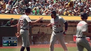 DET@OAK: Martinez doubles to right to extend the lead