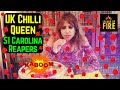 Uk chilli queen  51 carolina reaper challenge  worlds hottest chili pepper  shahina waseem epic