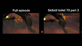 Skibidi toilet 73 part 2 fight comparison