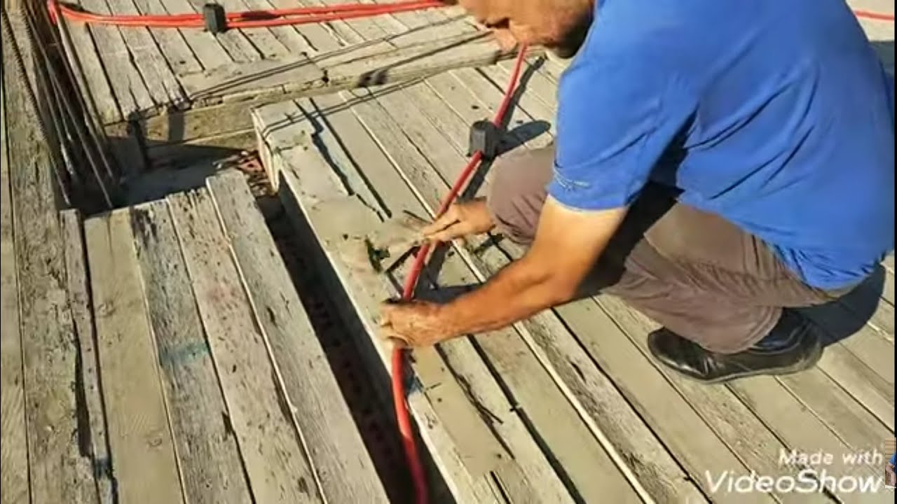 افكار وطرق جديده في رمي خراطيم كهرباء لسقف