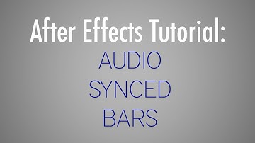 Audio Synced Bars: After Effects Tutorial #1