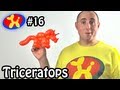 Two Balloon Triceratops Dinosaur - Balloon Animal Lessons #16