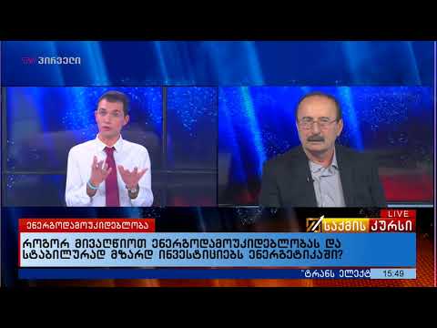 როგორ მივაღწიოთ ენერგოდამოუკიდებლობას და სტაბილურად მზარდ ინვესტიციებს ენერგეტიკაში