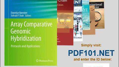 Array Comparative Genomic Hybridization Protocols and Applications Methods in Molecular Biology