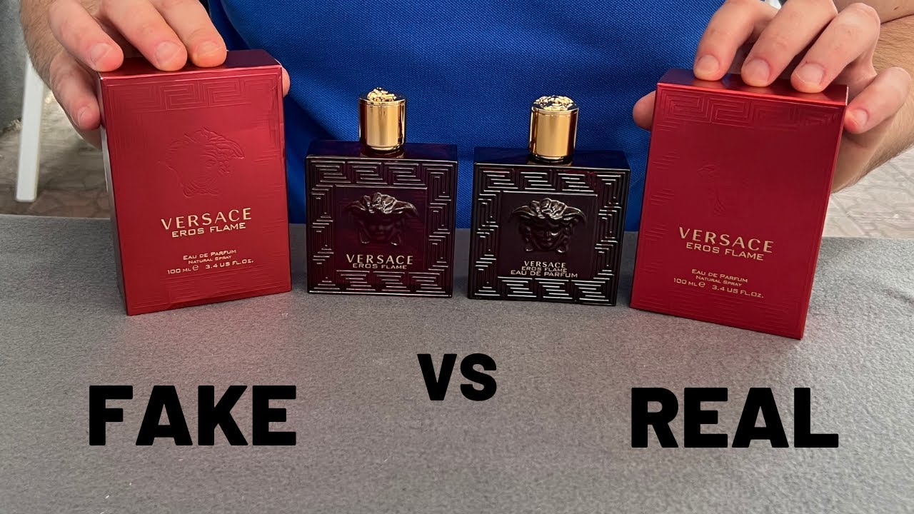 Fake vs Real Versace Eros perfume 