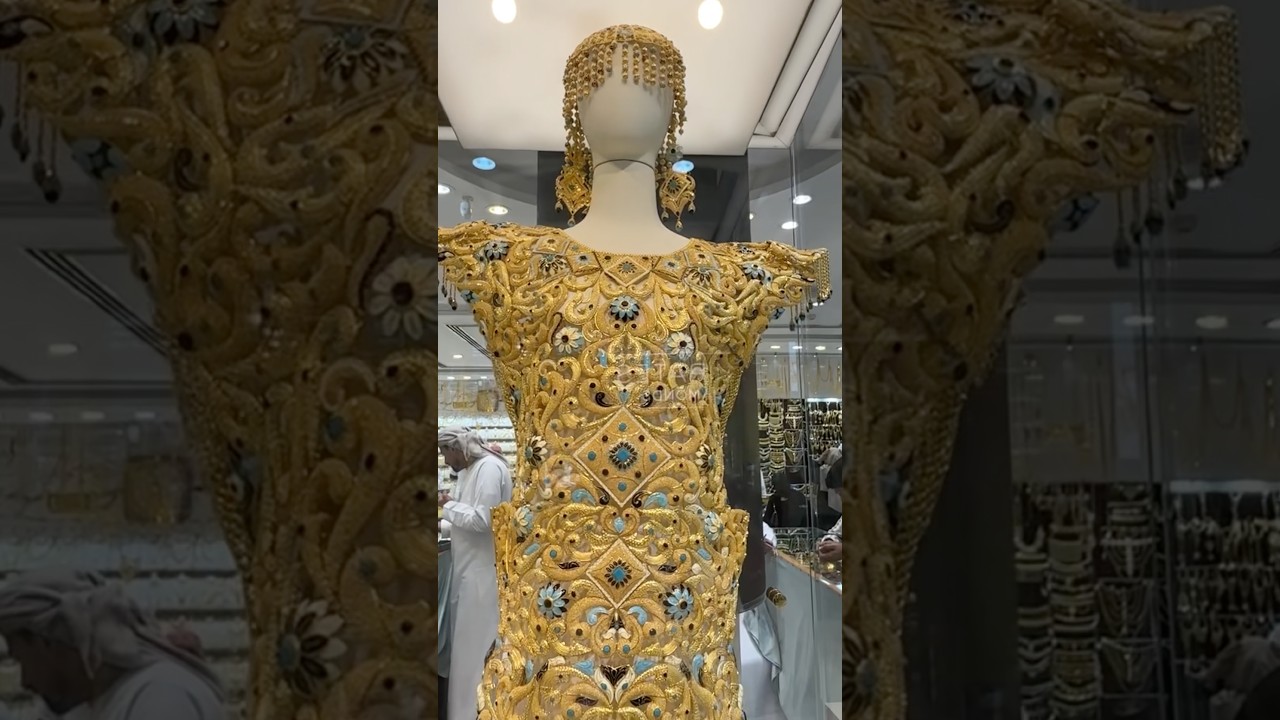 real gold dress dubai ki 👗 #dubai #minivlog RD-06.25.26