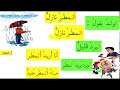 الدرس الثالث والعشرون درس الم ط ر ناز ل من منهج قراءتي للصف الاول الابتدائي خلف الوائلي 