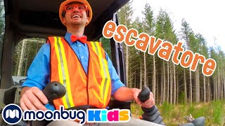 Scoperta ell'escavatore | BLIPPI video per bambini @MoonbugKidsItaliano