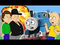 Caillou Crashes Thomas The Train And Gets Grounded Caillou Crashes Thomas The Train And Gets Grounded