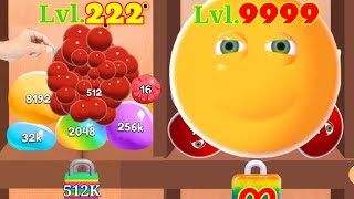 🫥 HIDE BALL - draw to smash (vs) 💓Jelly 2048 puzzle merge 2048 Gameplay
