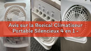 Avis Sur La Bseical Climatiseur Portable Silencieux 4 En 1 - Ventilateur Brumisateur Eau, Mobile San