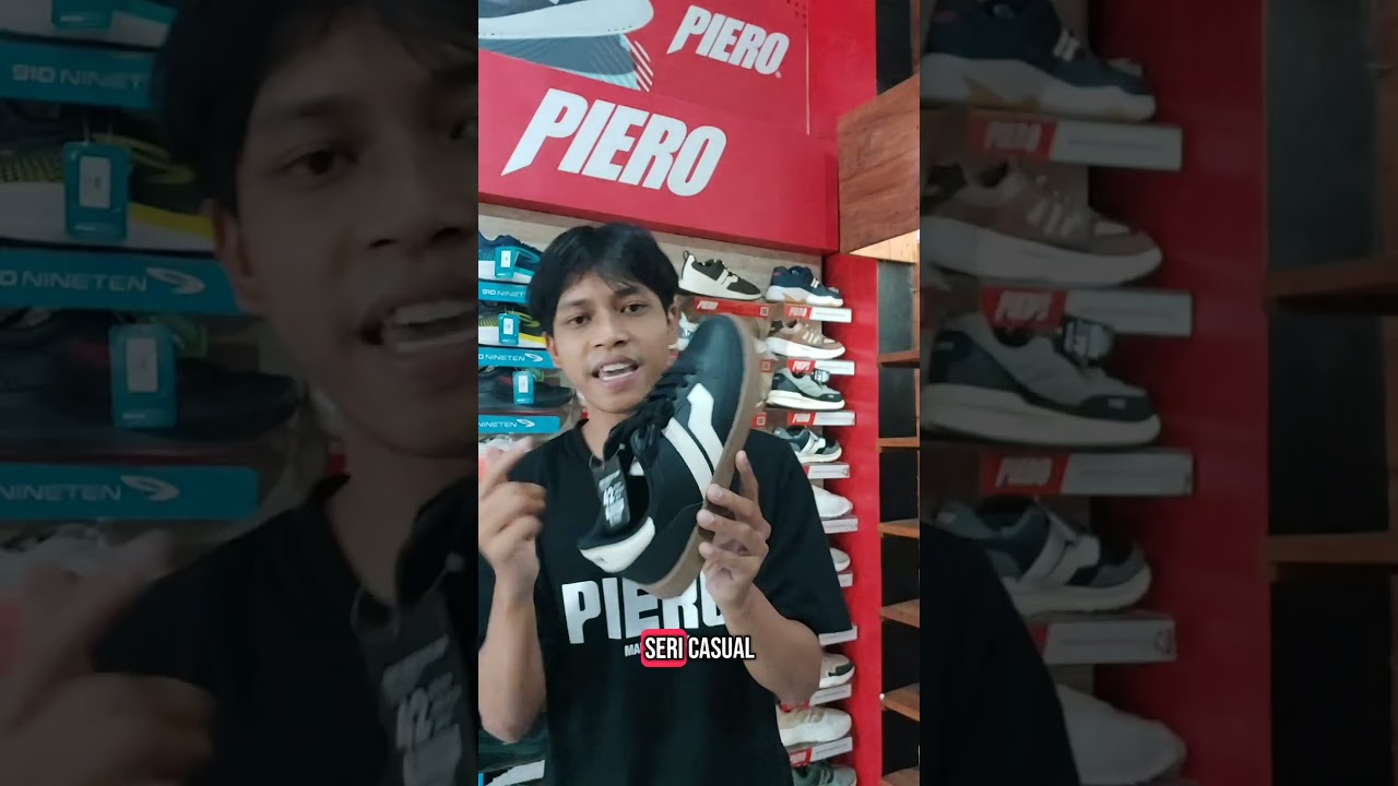 SEPATU PIERO CASUAL WARNA DOMINAN HITAM 