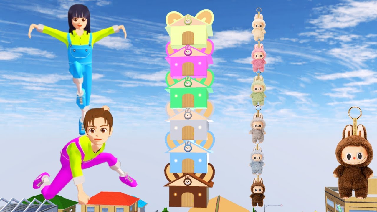 Labubu Simulator WOW YUYA NEW RAINBOW LABUBU HOUSE - SAKURA SCHOOL SIMULATOR - YouTube