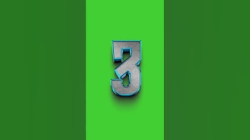 3D Text Effect 10 to 0 Numbers Countdown with Voice Over | GREEN SCREEN | HD