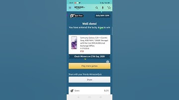 amazon quiz today | amazon daily quiz answer today | amazon fun zone | Win Samsung galaxy S20 mobile