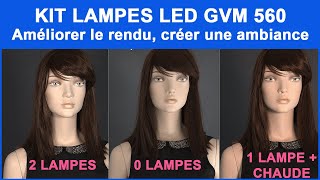 LAMPES LED PHOTO ET VIDÉO:  TEST des lampes GVM 560