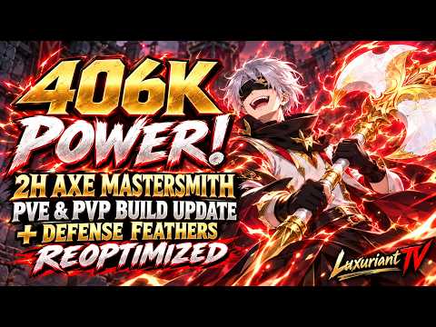 406K POWER! 2H AXE MASTERSMITH PVE & PVP BUILD UPDATE + DEFENSE FEATHERS REOPTIMIZED | ROOC thumbnail