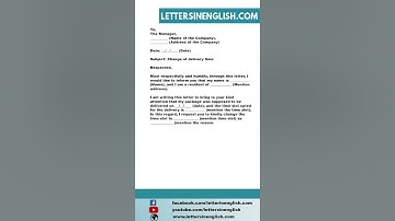 Inquiry Letter About the Procedure for Requesting a Change of Delivery Time