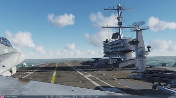 DCS: F/A-18 Carrier Landing - Several Views including LSO view